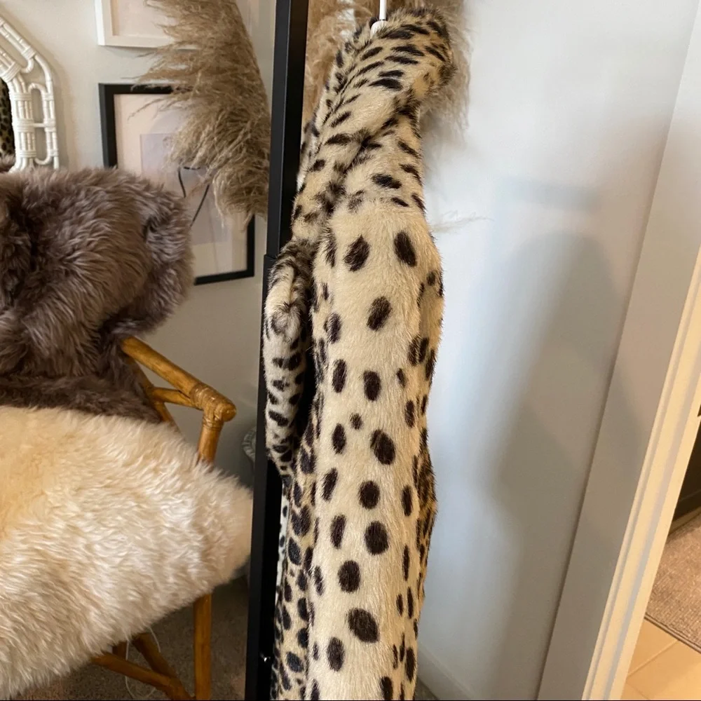 Scoop NYC Animal Print Cheetah Faux Fur Coat Size 4-6_12